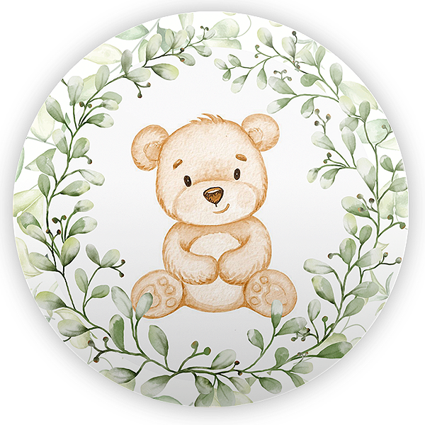 Painel Redondo - Urso Verde - Sublimado 3D