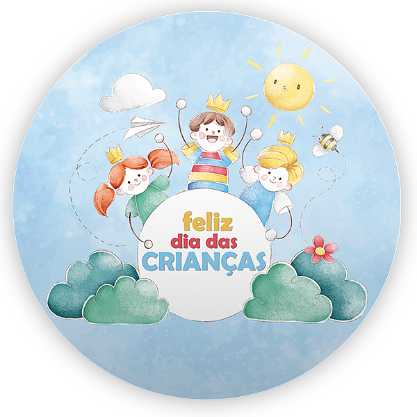 Painel Redondo - Dia das Criancas  - Sublimado 3D