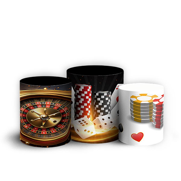 Capas Trio Cilindro Sublimado Vest Facil - Cassino