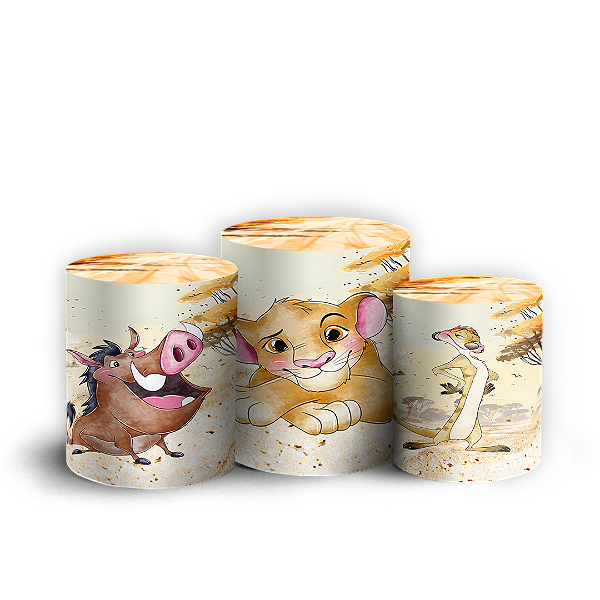 Trio Cilindro - Rei Leao - Sublimado 3D