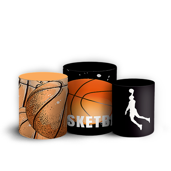 Capas Trio Cilindro Sublimado Vest Facil - Basquete