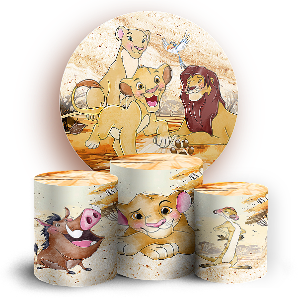 KIT Redondo e Trio - Rei Leao - Sublimado 3D