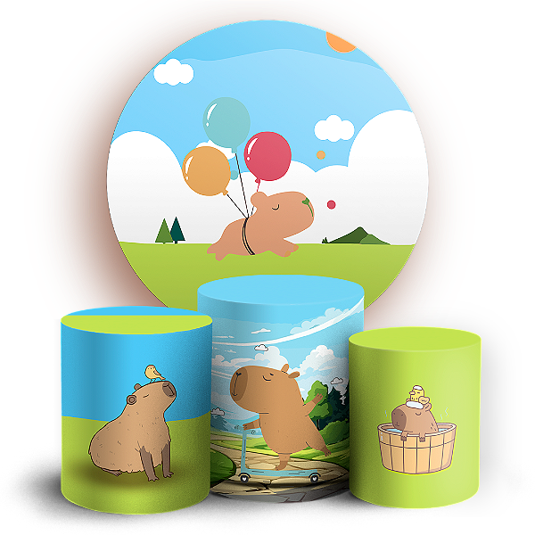 KIT Redondo e Trio - Capivara - Sublimado 3D