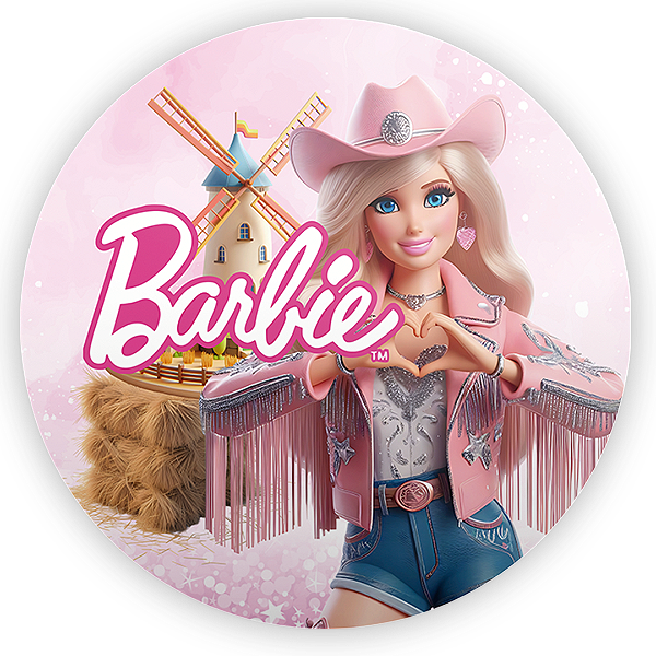 Painel Redondo - Barbie - Sublimado 3D