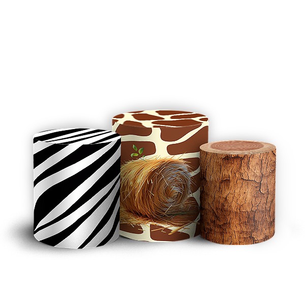 Capas Trio Cilindro Sublimado Vest Facil - Mickey Fazendinha