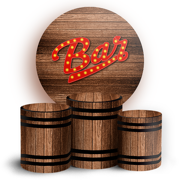 KIT Redondo e Trio - Boteco Bar - Sublimado 3D