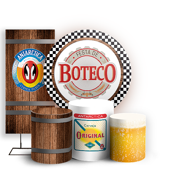 KIT Redondo Trio e Faixa - Boteco Bar - Sublimado 3D