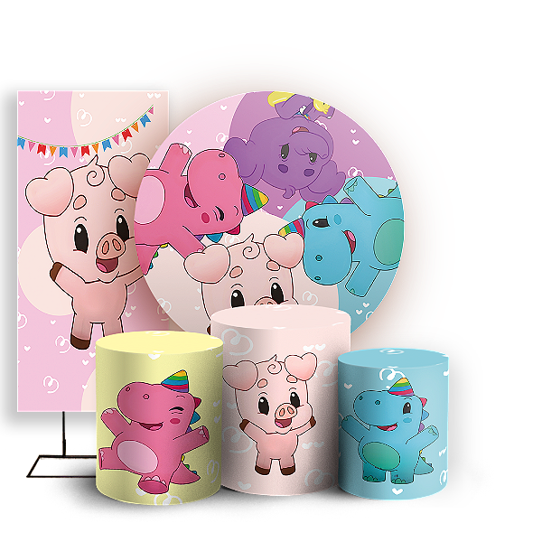 KIT Redondo Trio e Faixa - Baby Tube - Sublimado 3D