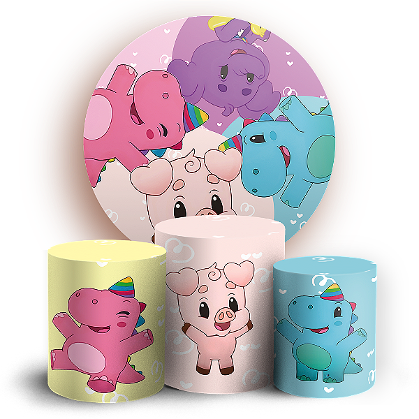 Capas Painel Redondo e Trio Cilindro Sublimado - Baby Tube