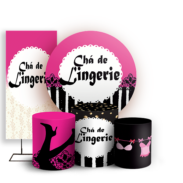 KIT Redondo Trio e Faixa - Cha De Lingerie - Sublimado 3D