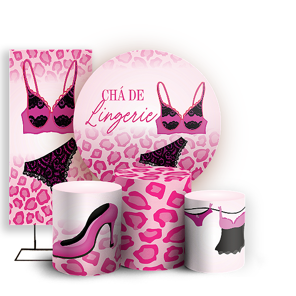 KIT Redondo Trio e Faixa - Cha De Lingerie - Sublimado 3D