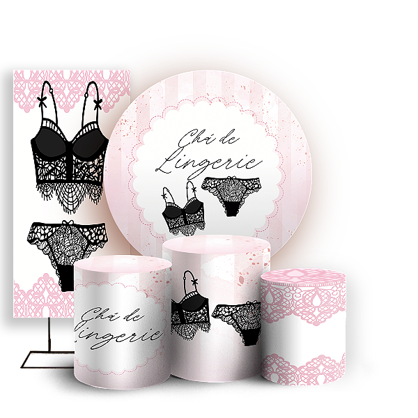 KIT Redondo Trio e Faixa - Cha De Lingerie - Sublimado 3D