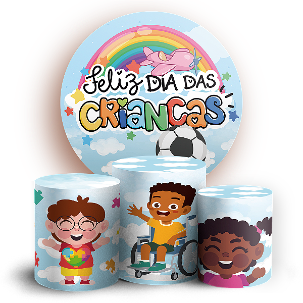 KIT Redondo e Trio - Dia Das Criancas - Sublimado 3D