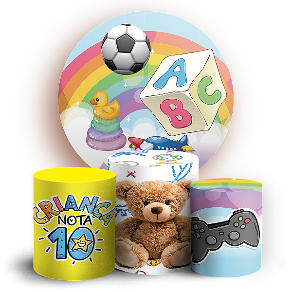 KIT Redondo e Trio - Dia Das Criancas - Sublimado 3D