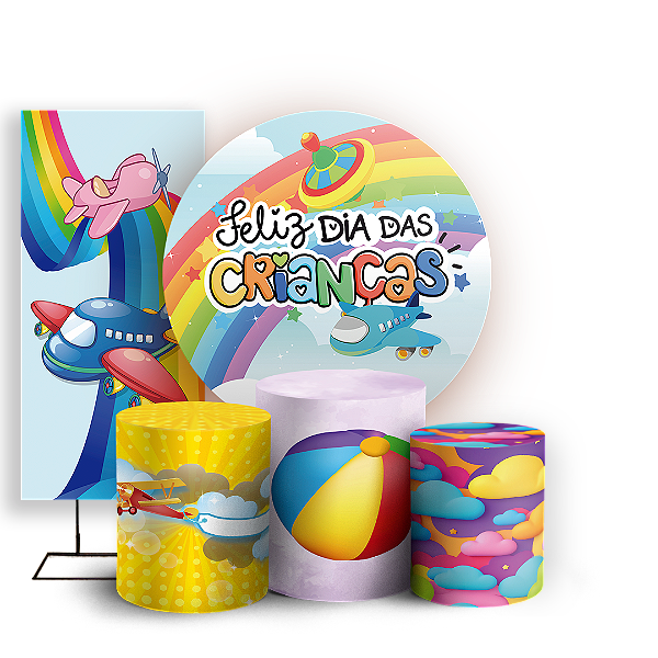 KIT Redondo Trio e Faixa - Dia Das Criancas - Sublimado 3D