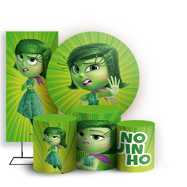 KIT Redondo Trio e Faixa - Divertida Mente Nojinho - Sublimado 3D