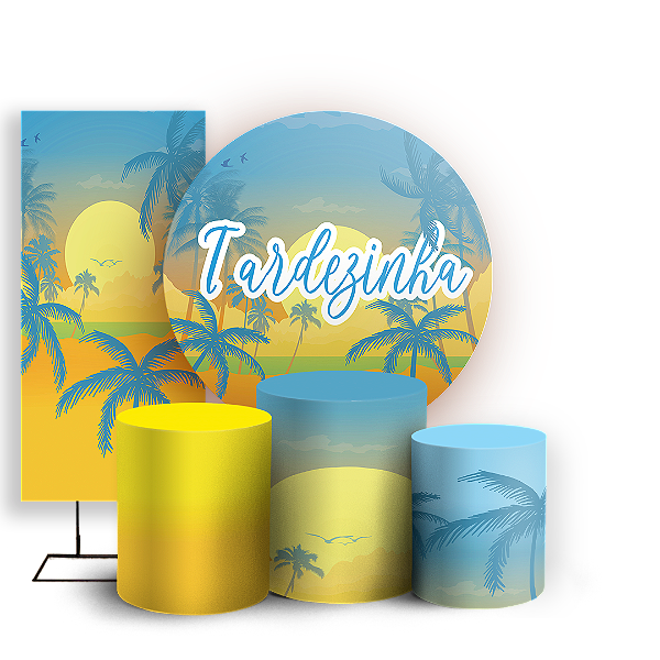 KIT Redondo Trio e Faixa - Tardezinha - Sublimado 3D