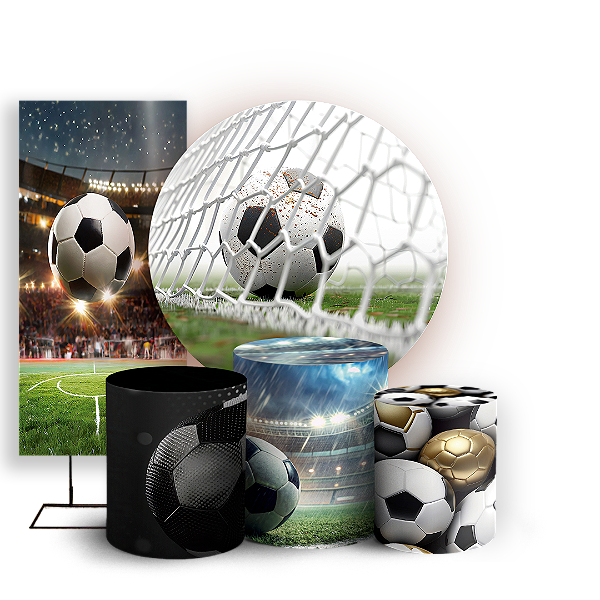 KIT Redondo Trio e Faixa - Futebol - Sublimado 3D