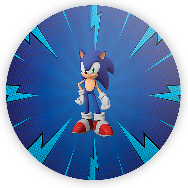 Painel Redondo - Sonic - Sublimado 3D