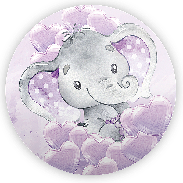 Mini Painel - Elefante Rosa - Sublimado 3D