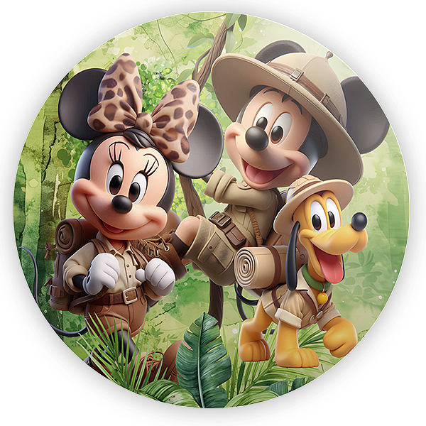 Mini Painel - Mickey Safari - Sublimado 3D