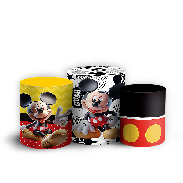 Capas Trio Cilindro Sublimado Vest Facil - Mickey