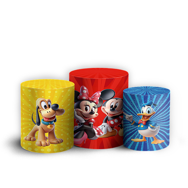 Capas Trio Cilindro Sublimado Vest Facil - Mickey