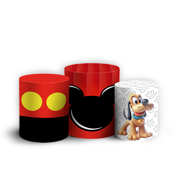 Capas Trio Cilindro Sublimado Vest Facil - Mickey