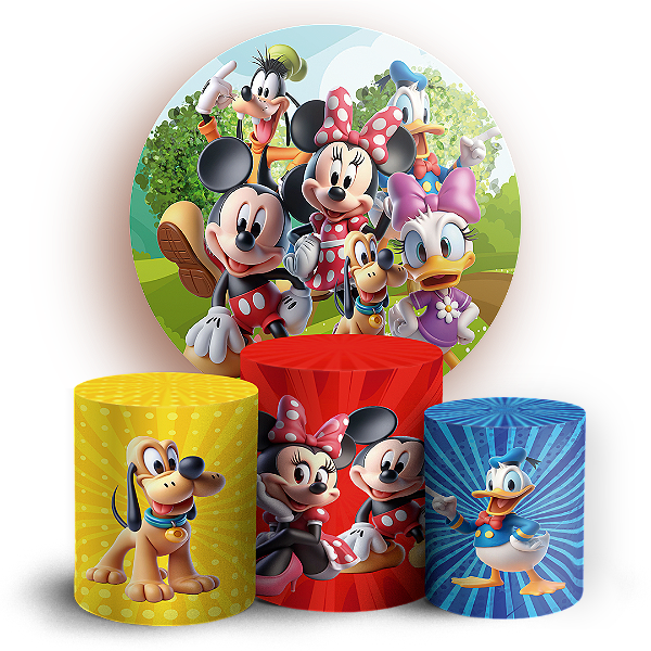 KIT Redondo e Trio - Mickey - Sublimado 3D