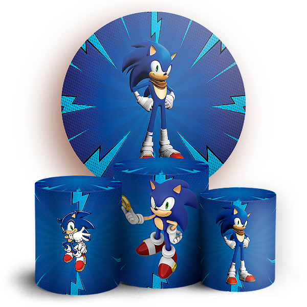 KIT Redondo e Trio - Sonic - Sublimado 3D