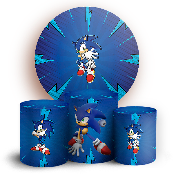 KIT Redondo e Trio - Sonic - Sublimado 3D