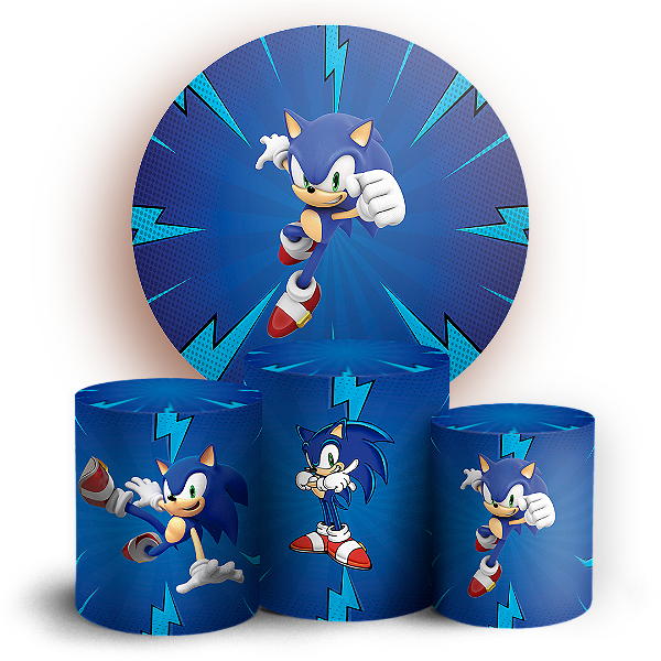 KIT Redondo e Trio - Sonic - Sublimado 3D