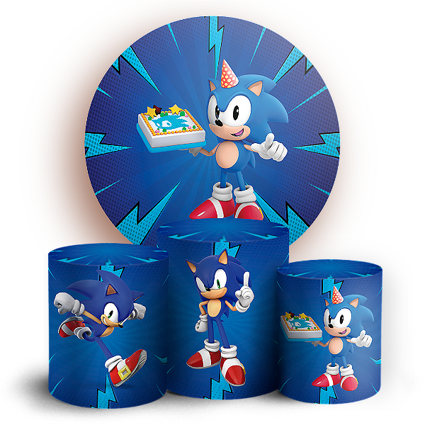 KIT Redondo e Trio - Sonic - Sublimado 3D