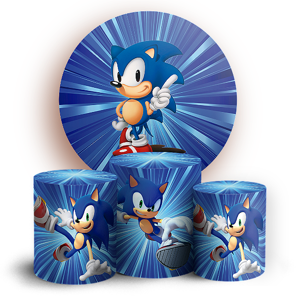 KIT Redondo e Trio - Sonic - Sublimado 3D