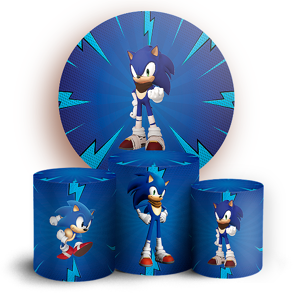 KIT Redondo e Trio - Sonic - Sublimado 3D