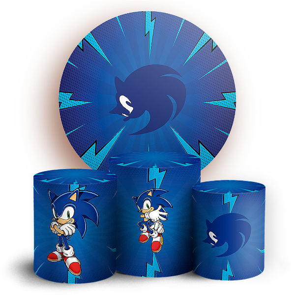 KIT Redondo e Trio - Sonic - Sublimado 3D