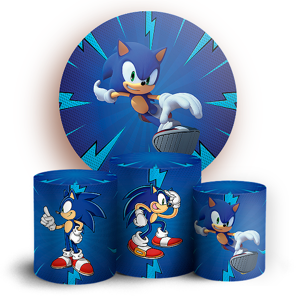 KIT Redondo e Trio - Sonic - Sublimado 3D