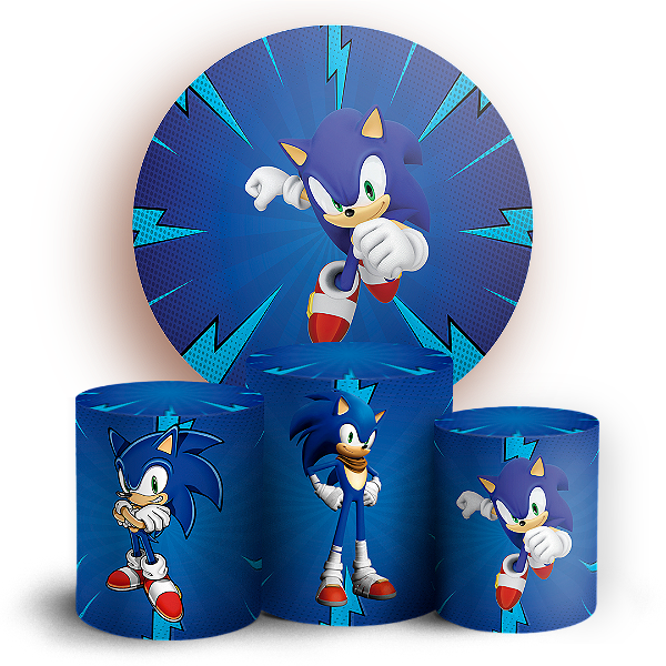 KIT Redondo e Trio - Sonic - Sublimado 3D