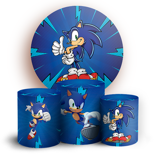 KIT Redondo e Trio - Sonic - Sublimado 3D