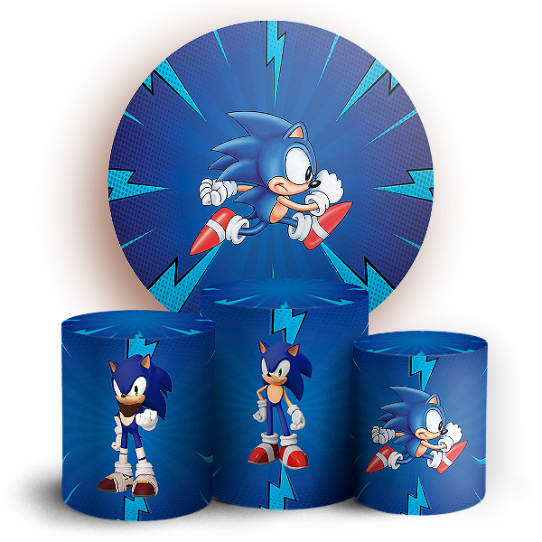 KIT Redondo e Trio - Sonic - Sublimado 3D