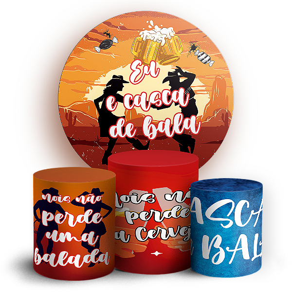 KIT Redondo e Trio - Casca de Bala - Sublimado 3D