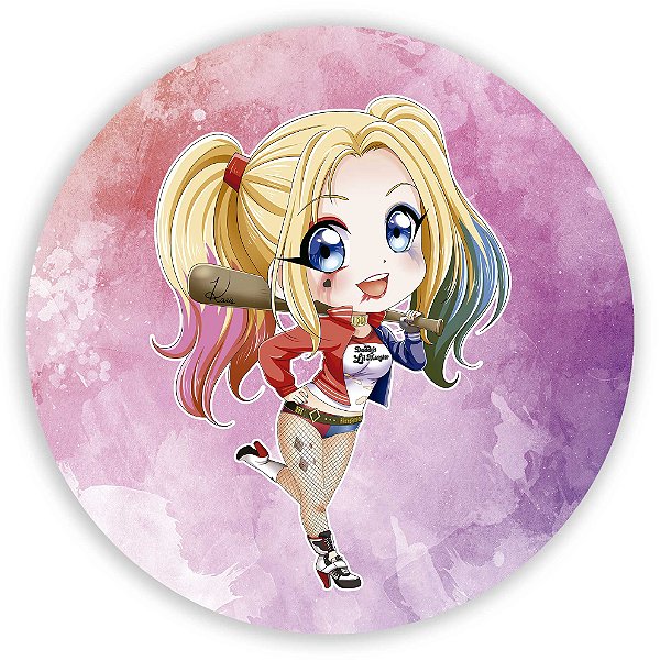 Mini Painel - Arlequina Cute - Sublimado 3D