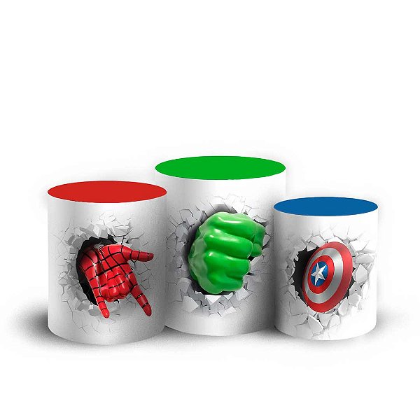 Trio Cilindro - Herois - Sublimado 3D + Elástico