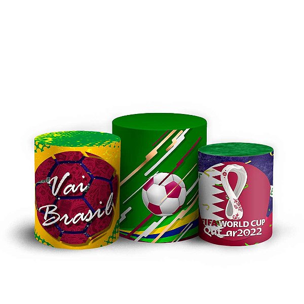Capas Trio Cilindro Sublimado Vest Facil - Copa Qatar