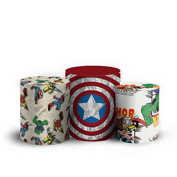 Trio Cilindro - Herois - Sublimado 3D + Elástico