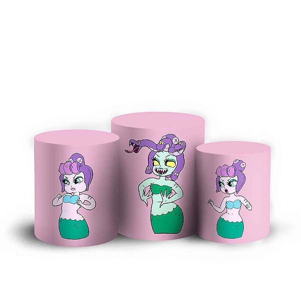 Trio Cilindro - Cuphead - Sublimado 3D + Elástico