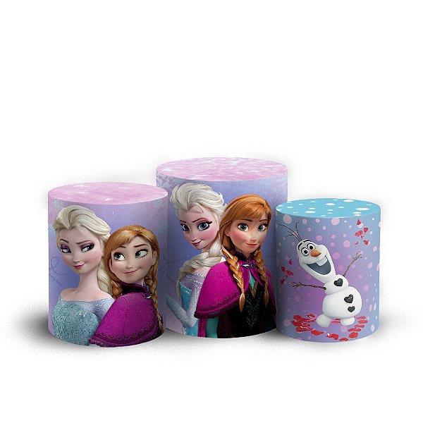 Capas Trio Cilindro Sublimado Vest Facil - Frozen