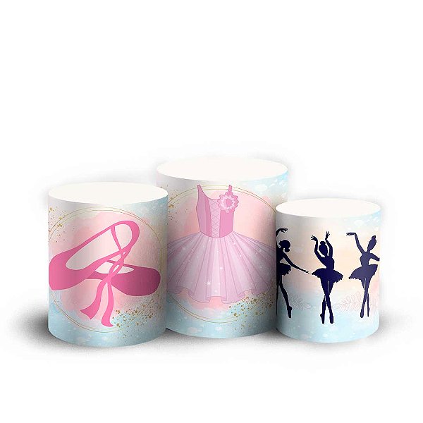 Capas Trio Cilindro Sublimado Vest Facil - Bailarina