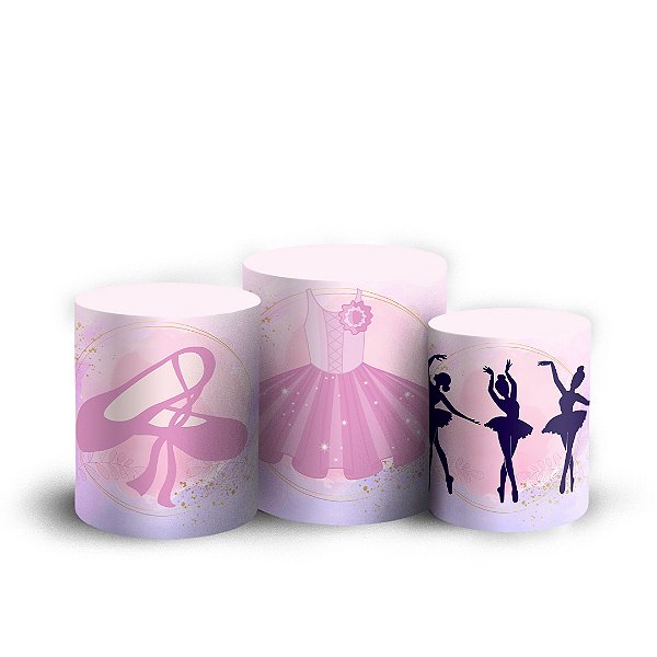 Capas Trio Cilindro Sublimado Vest Facil - Bailarina