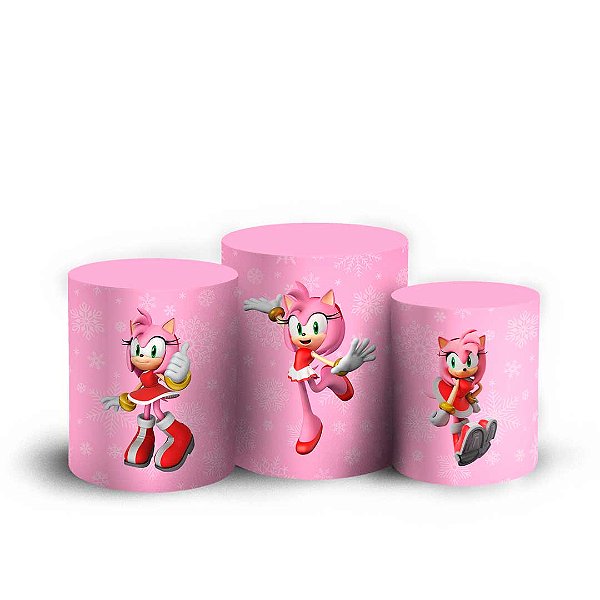 Capas Trio Cilindro Sublimado Vest Facil - Sonic